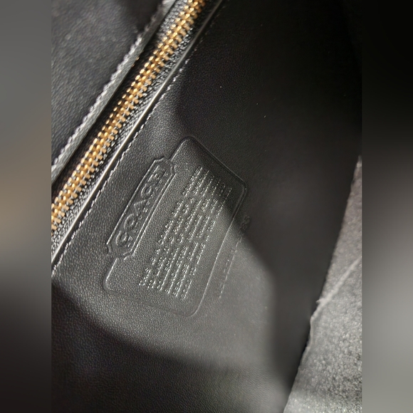 COACH OG Willis Top Handle Black Leather Satchel Handbag Purse - Picture 5 of 12